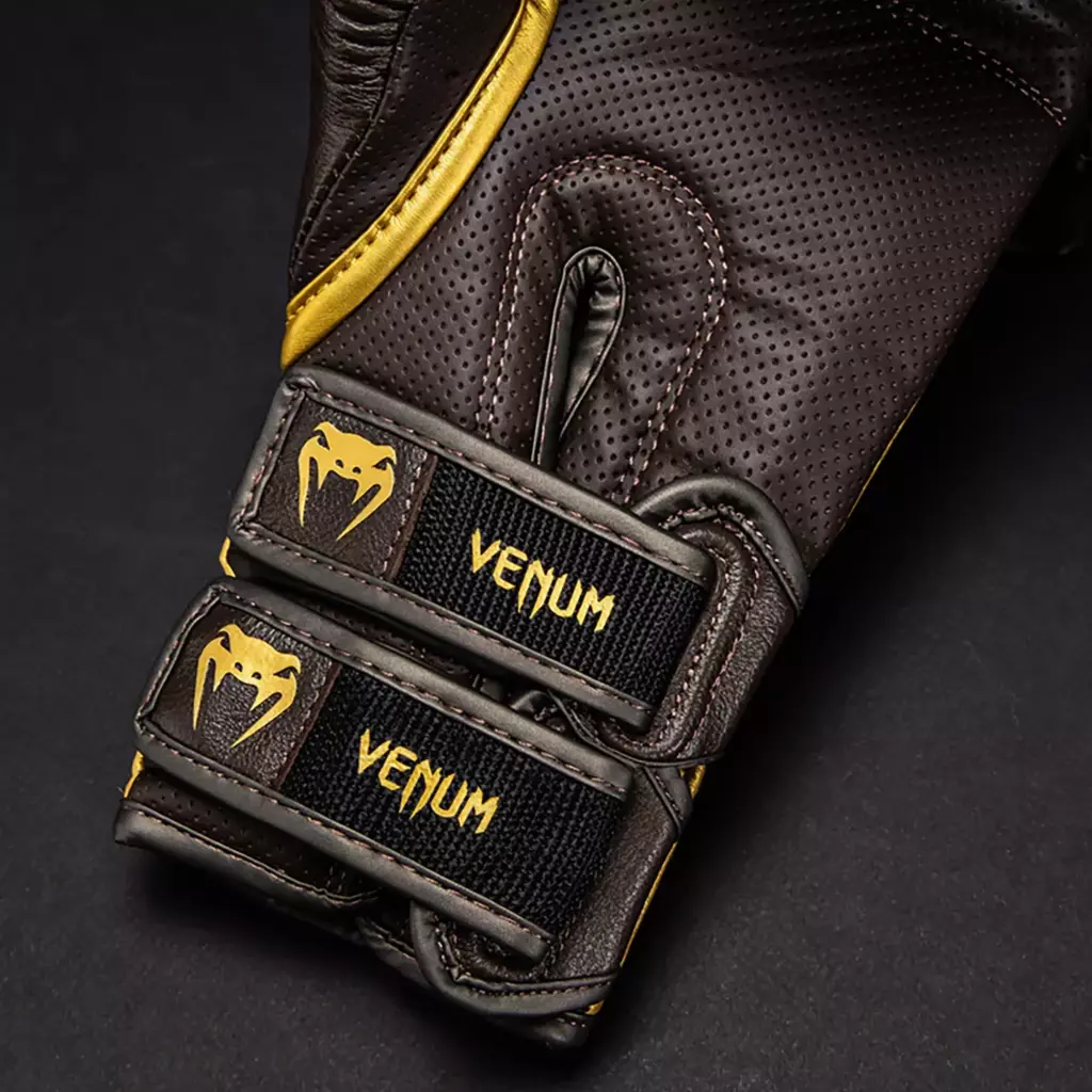 Боксёрские перчатки Venum Reverso Boxing chocolate/gold