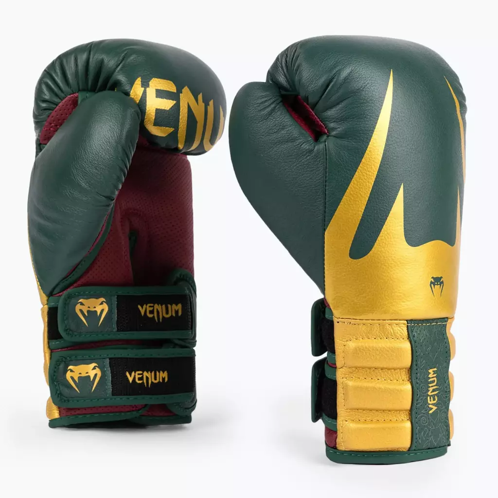 Боксёрские перчатки Venum Reverso Boxing green/gold