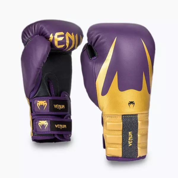 Боксёрские перчатки Venum Reverso Boxing dark purple/gold