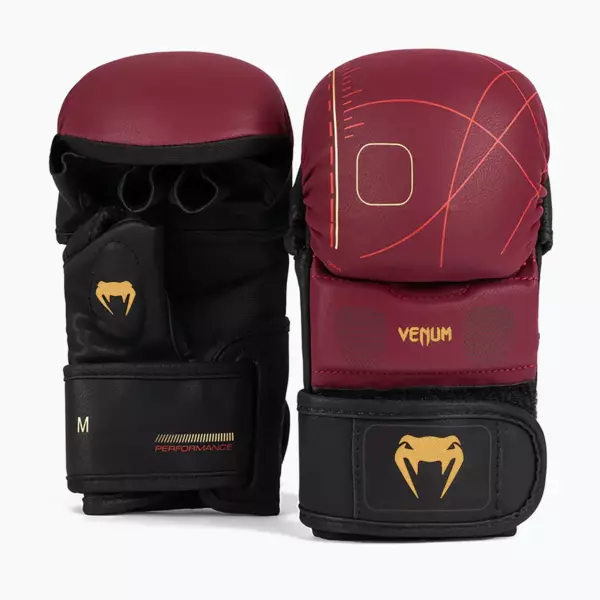 Спарринговые перчатки Venum Tactical XT чёрно-бордовые