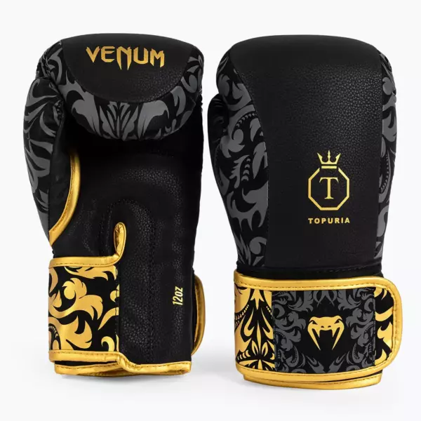 Боксёрские перчатки Venum x Ilia Topuria Unmatched Boxing black/gold