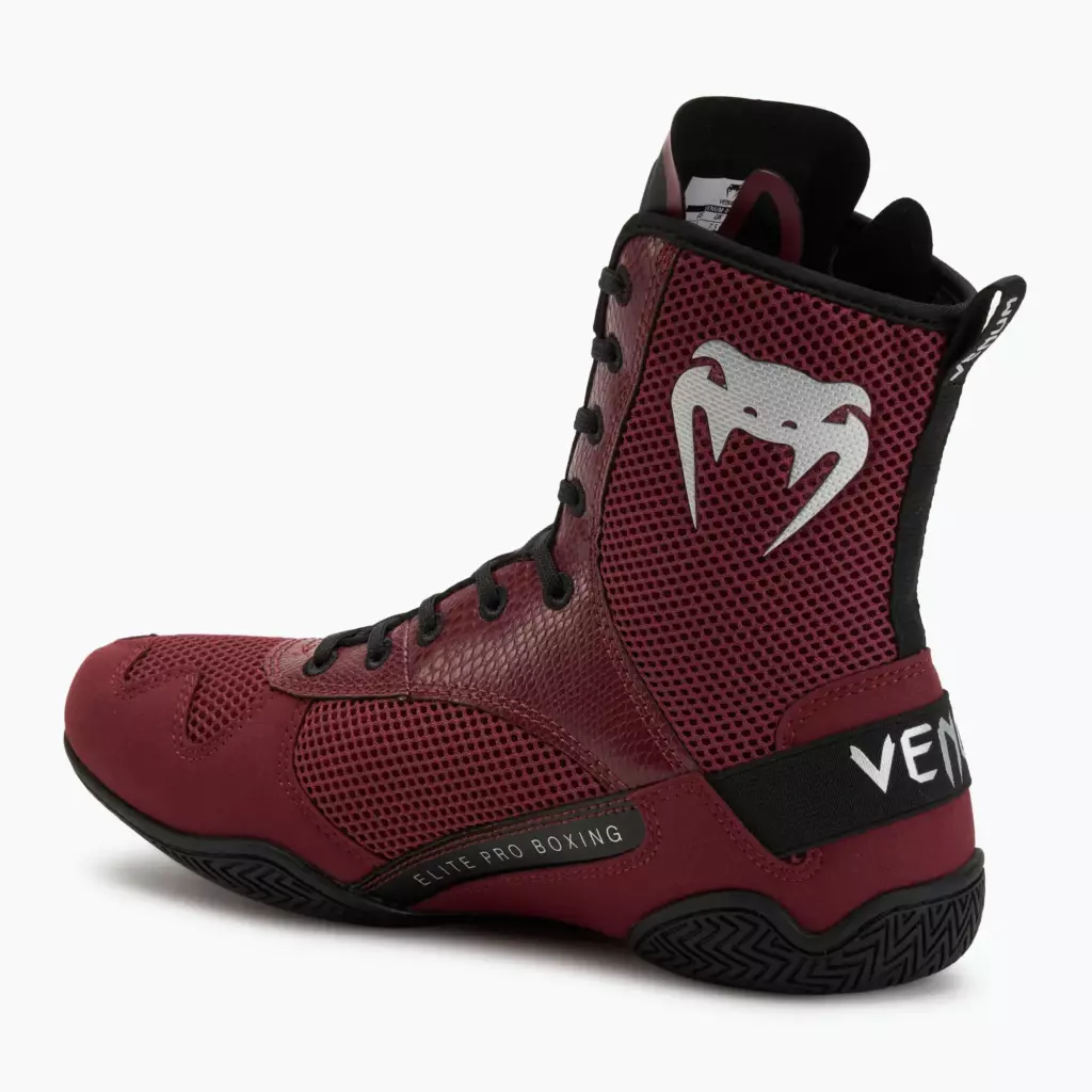Боксёрки Venum Elite Boxing wine lees/silver logo