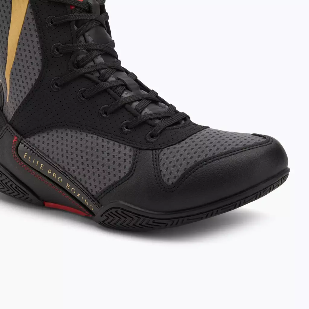 Боксёрки Venum Elite Boxing stom grey/gold logo