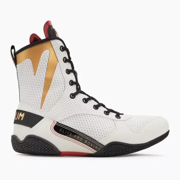 Боксёрки Venum Elite Boxing ice/gold logo