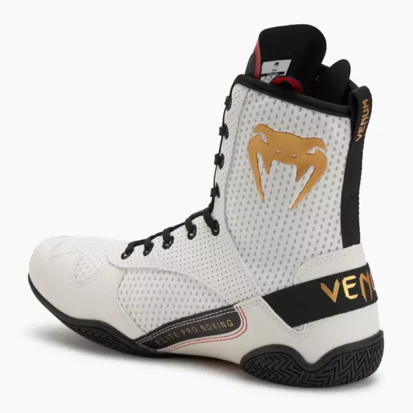 Боксёрки Venum Elite Boxing ice/gold logo