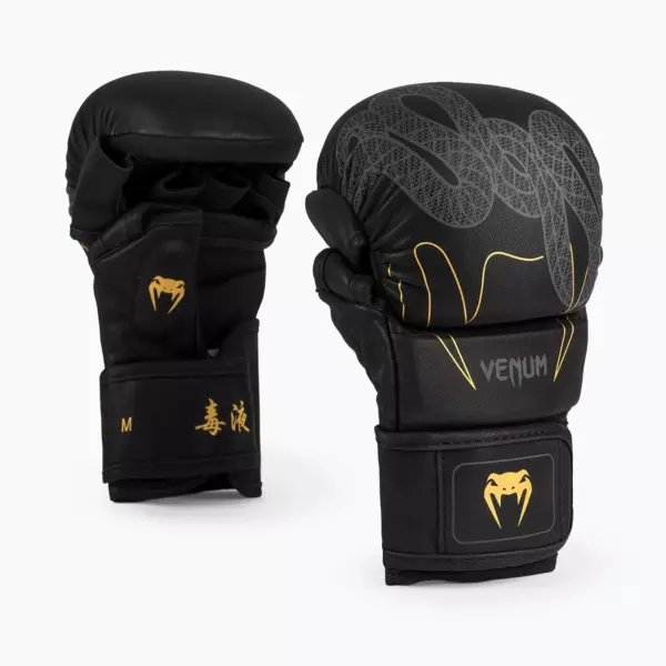 Боксёрские перчатки Venum Serpenti Sparring black/silver/gold