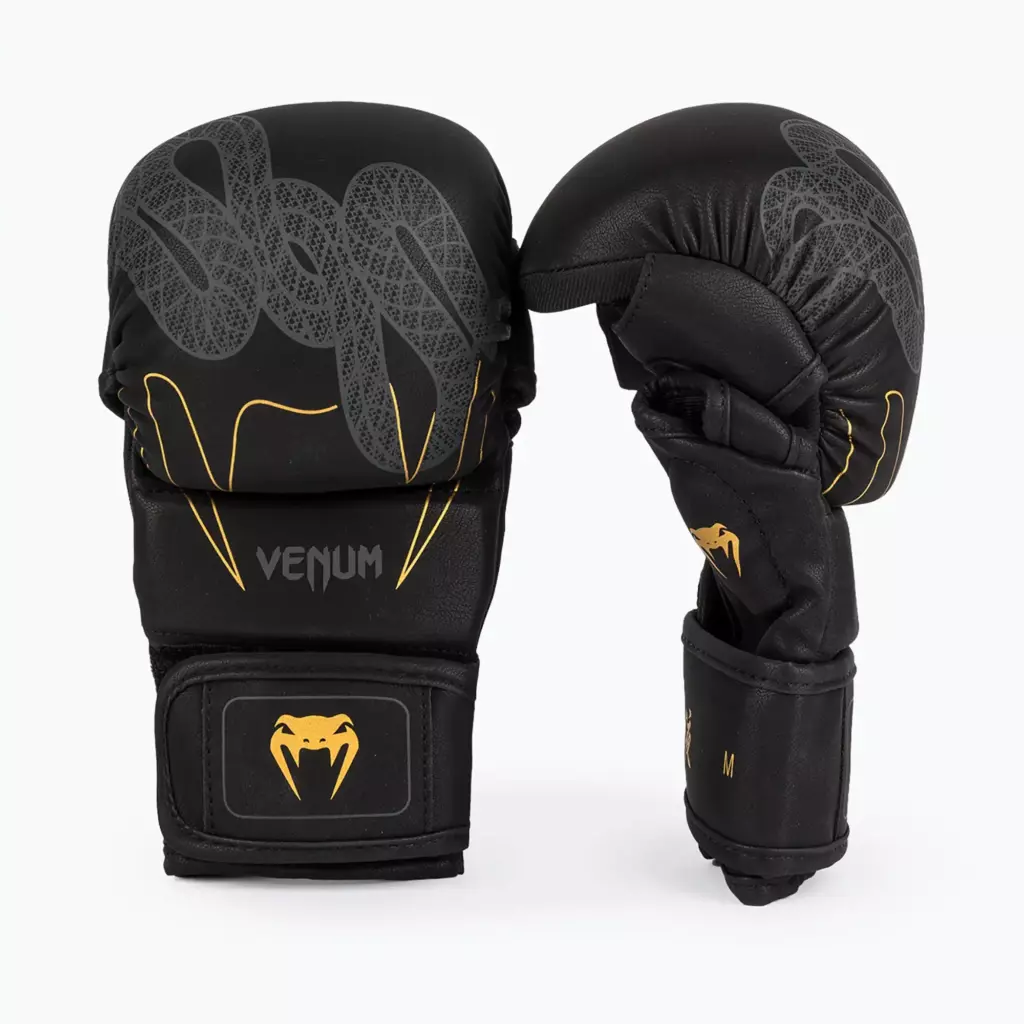 Боксёрские перчатки Venum Serpenti Sparring black/silver/gold