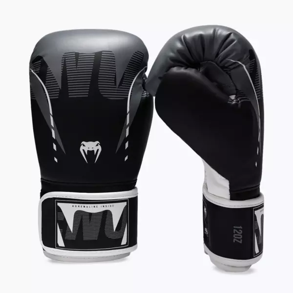 Боксёрские перчатки Venum Adrenaline Boxing black/silver grey