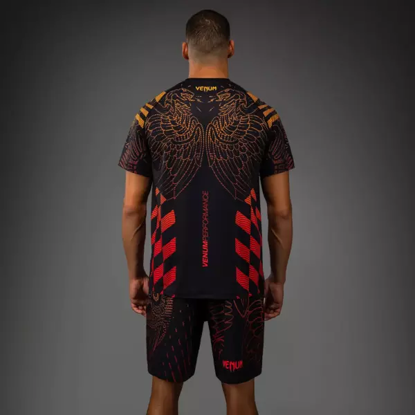 Футболка Venum Quetzal Fury Dry-Tech black/fury red/tangerine