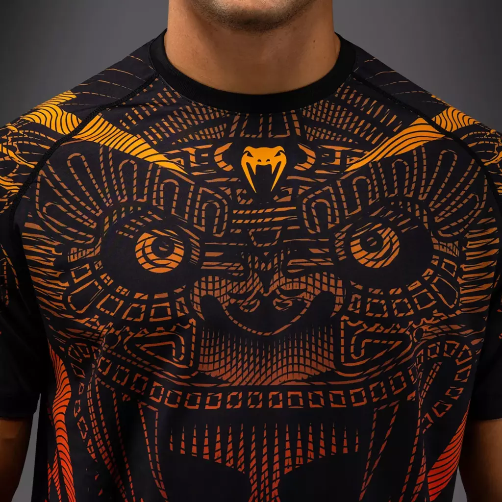 Футболка Venum Quetzal Fury Dry-Tech black/fury red/tangerine