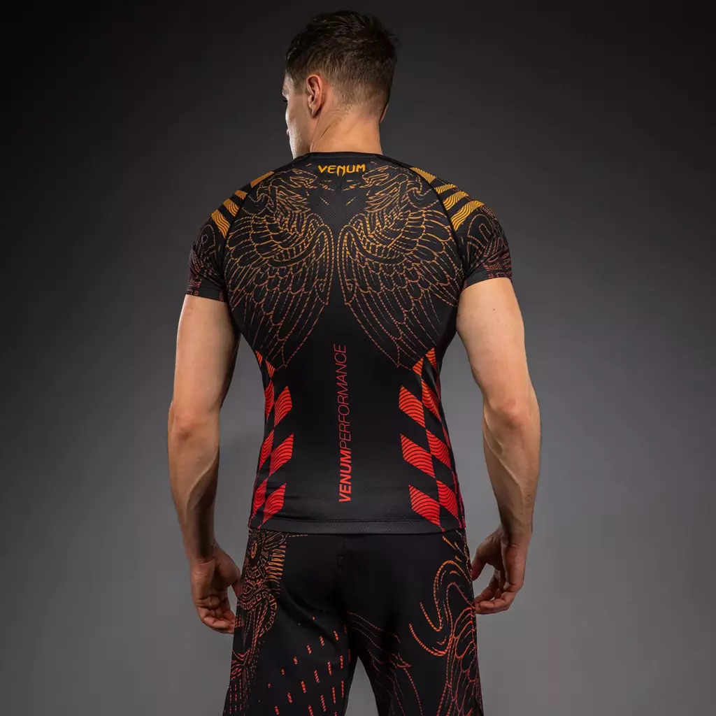 Рашгард Venum Quetzal Fury black/fury red/tangerine