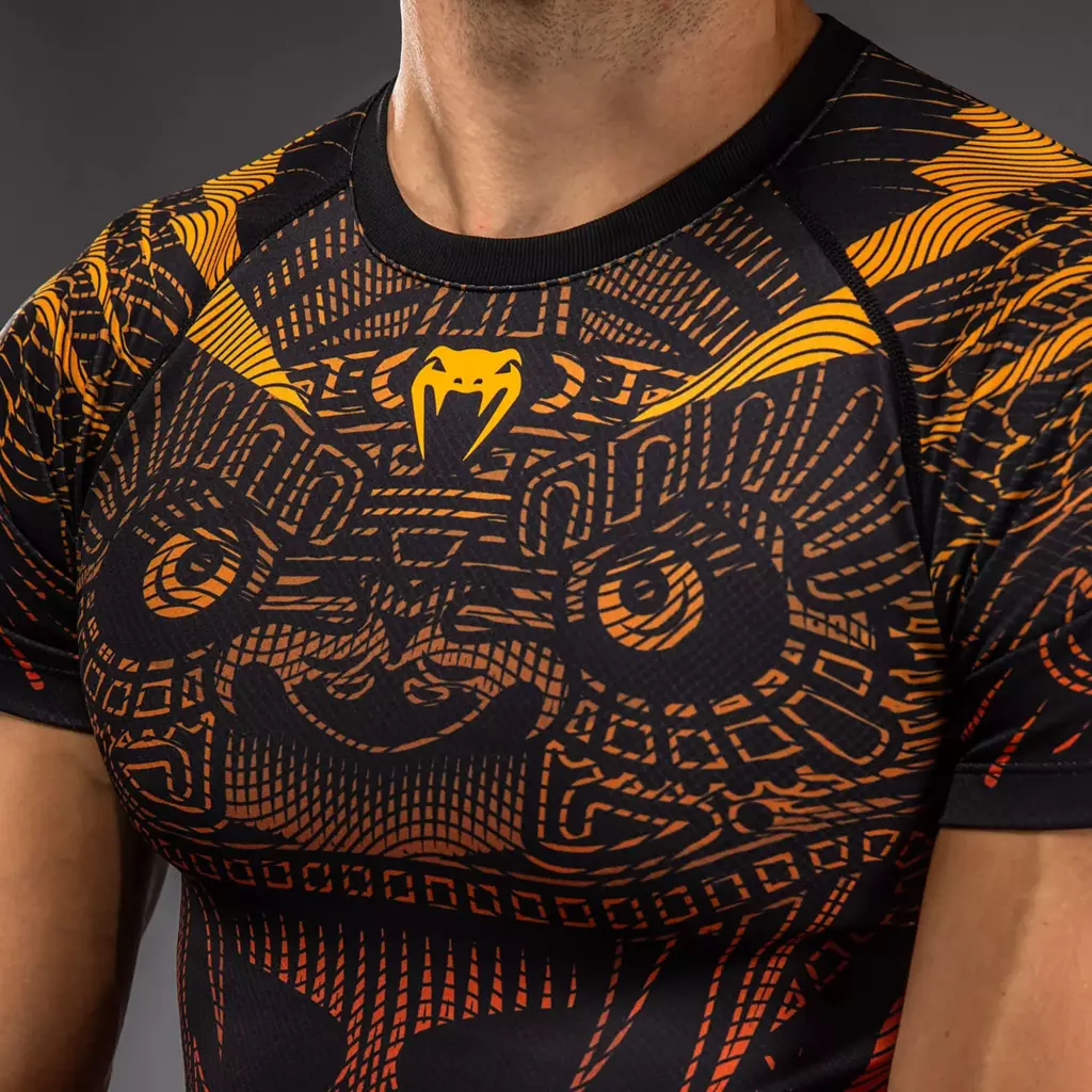 Рашгард Venum Quetzal Fury black/fury red/tangerine