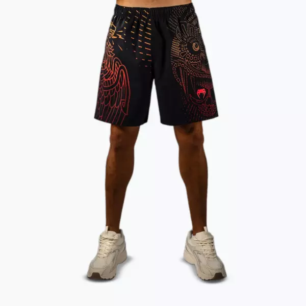 Шорты тренировочные Venum Quetzal Fury black/fury red/tangerine