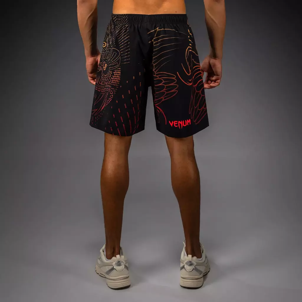 Шорты тренировочные Venum Quetzal Fury black/fury red/tangerine