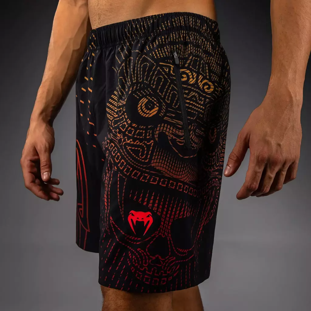 Шорты тренировочные Venum Quetzal Fury black/fury red/tangerine