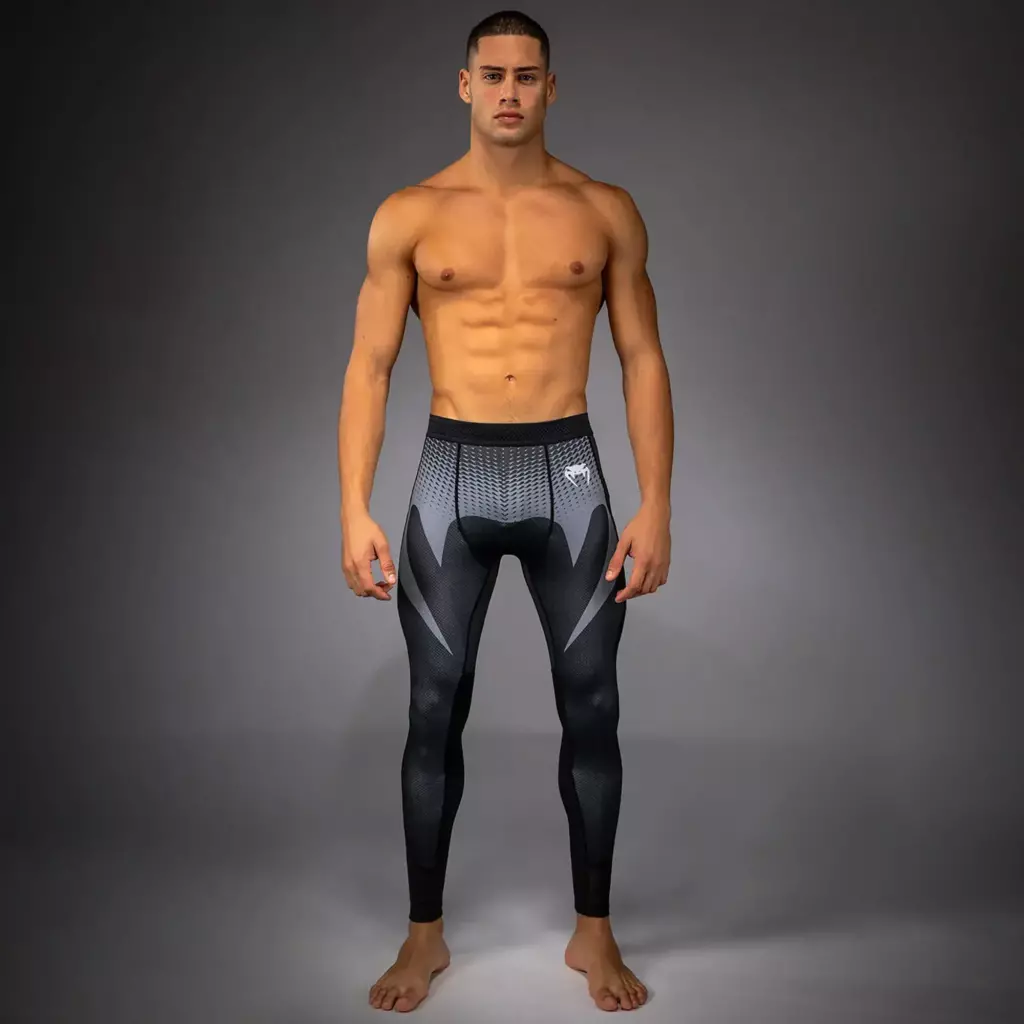 Компрессионные штаны Venum No Gi Spats black/silver grey