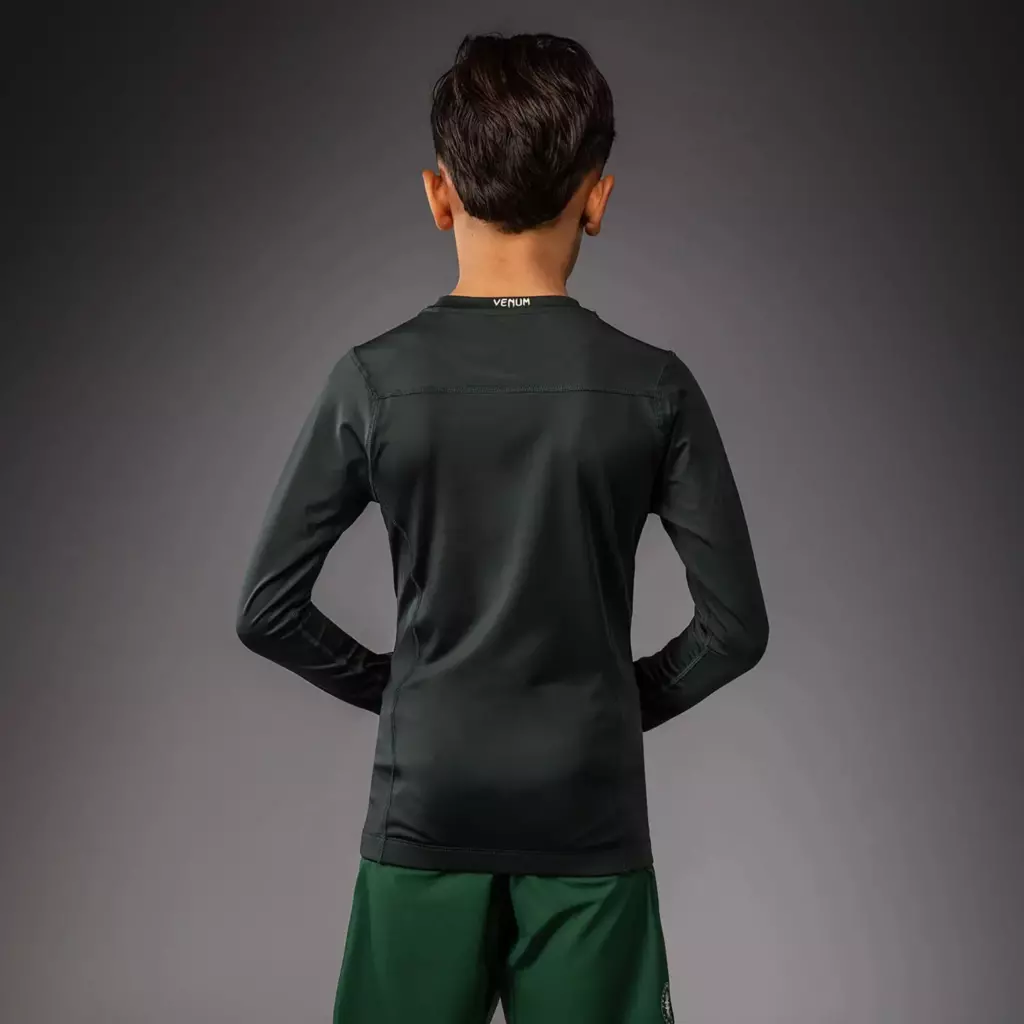 Детский Рашгард Venum Attack green/off white