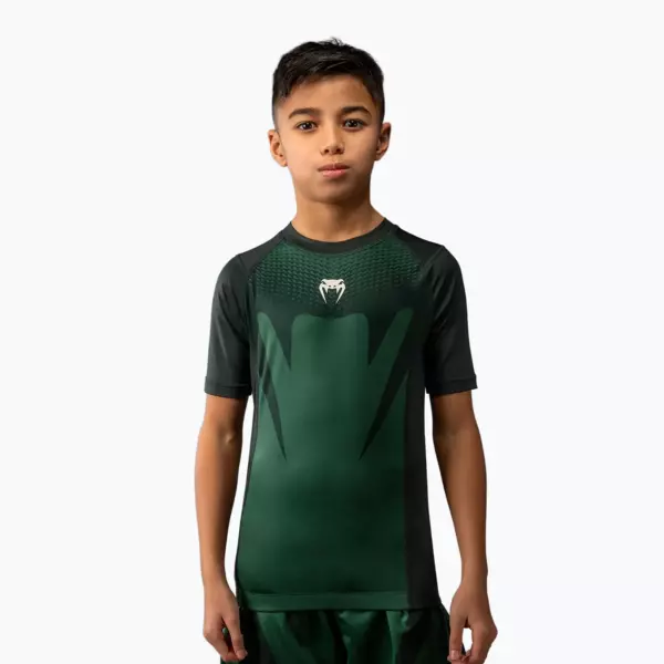 Детский Рашгард Venum Attack green/off white