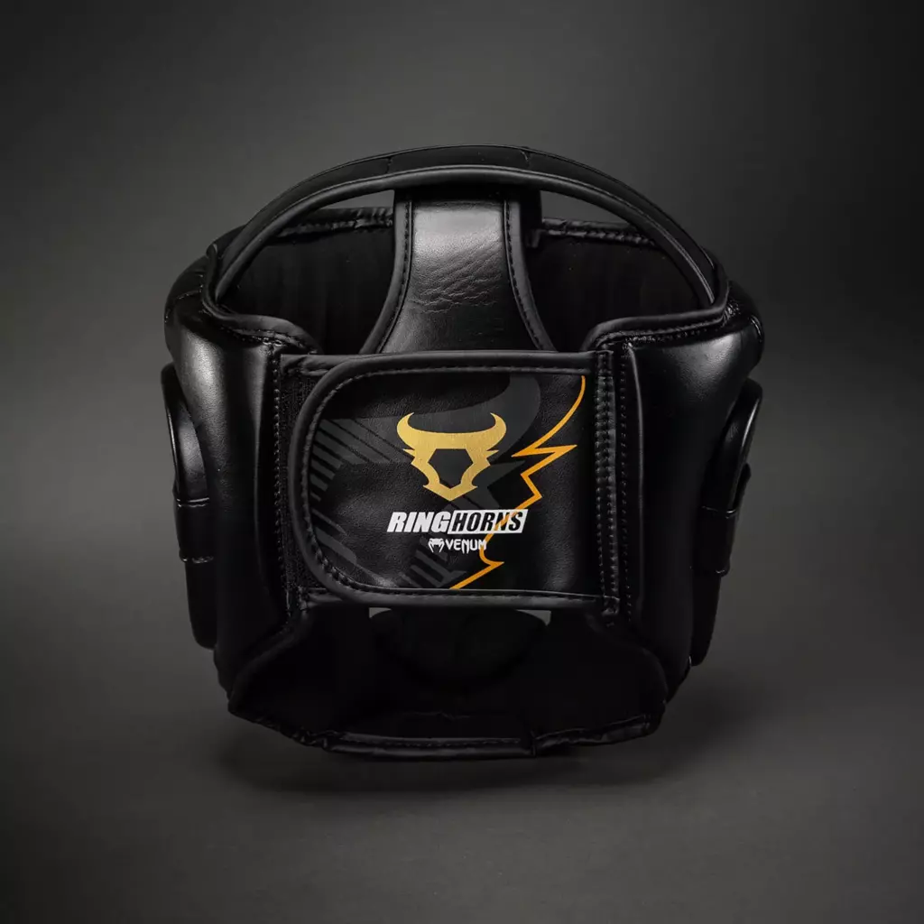 Боксёрский шлем Venum Ringhorns Charger Headgear black/gold