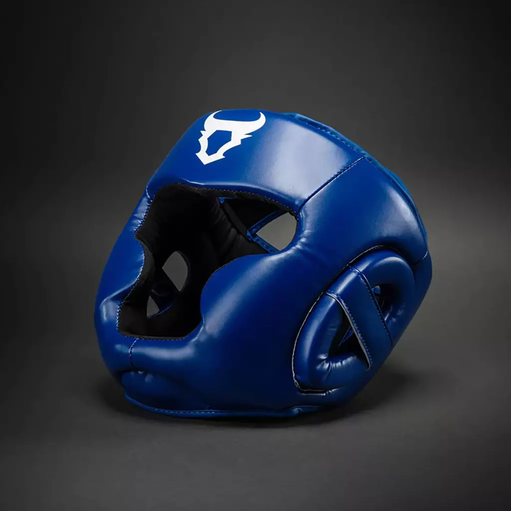 Боксёрский шлем Venum Ringhorns Charger Headgear navy blue/red