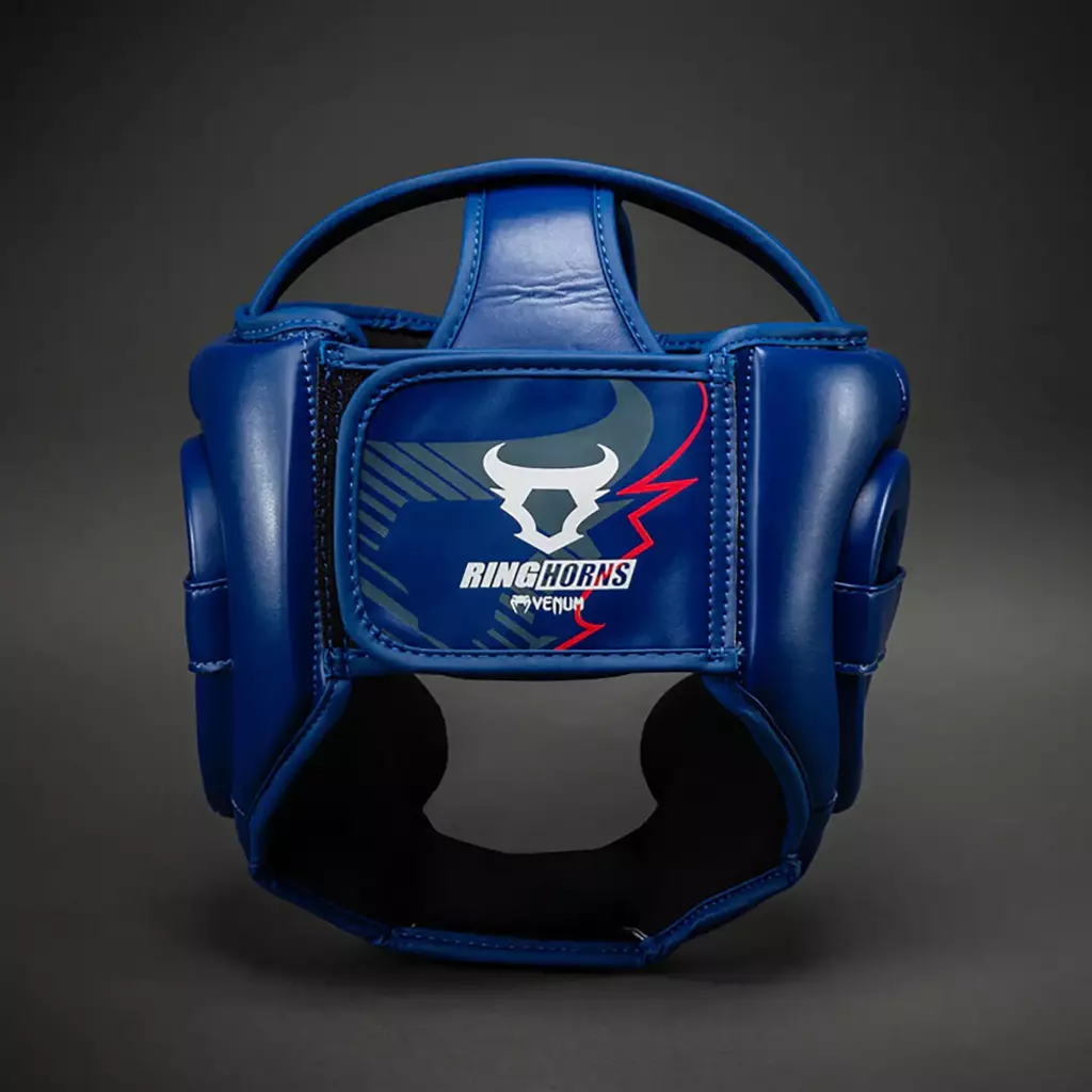 Боксёрский шлем Venum Ringhorns Charger Headgear navy blue/red