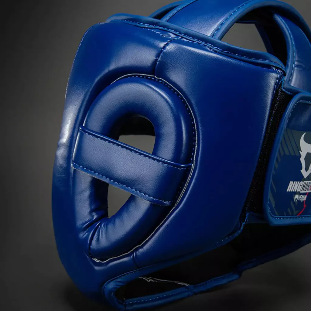 Боксёрский шлем Venum Ringhorns Charger Headgear navy blue/red