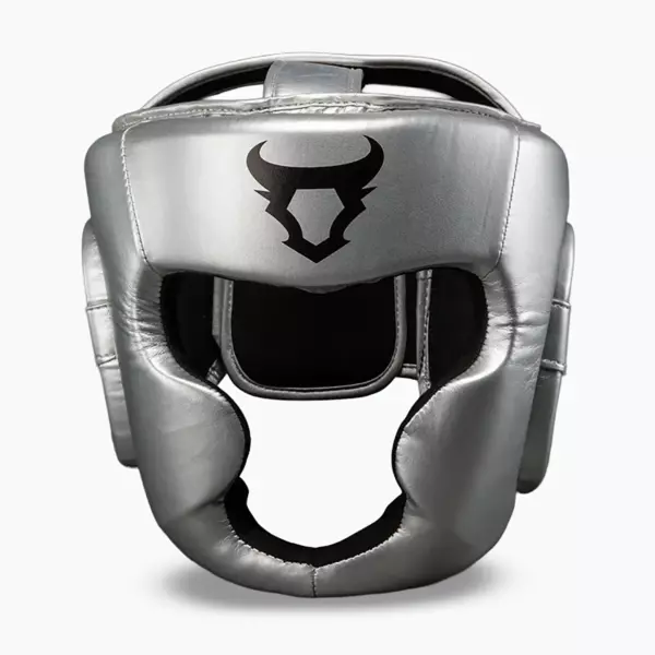 Боксёрский шлем Venum Ringhorns Charger Headgear silver/black