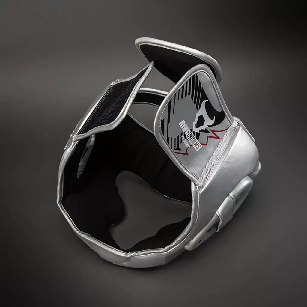 Боксёрский шлем Venum Ringhorns Charger Headgear silver/black