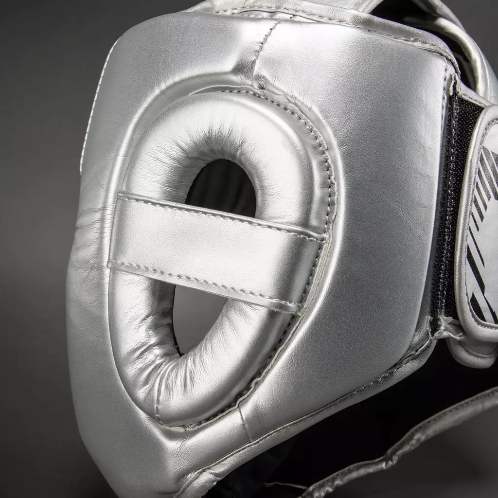 Боксёрский шлем Venum Ringhorns Charger Headgear silver/black