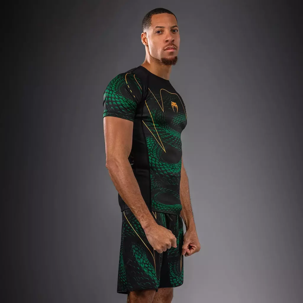 Рашгард Venum Matupa Short Sleeve black/green/gold