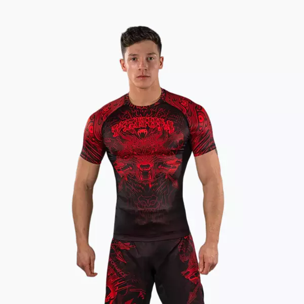 Рашгард Venum Wolf Atak black/red
