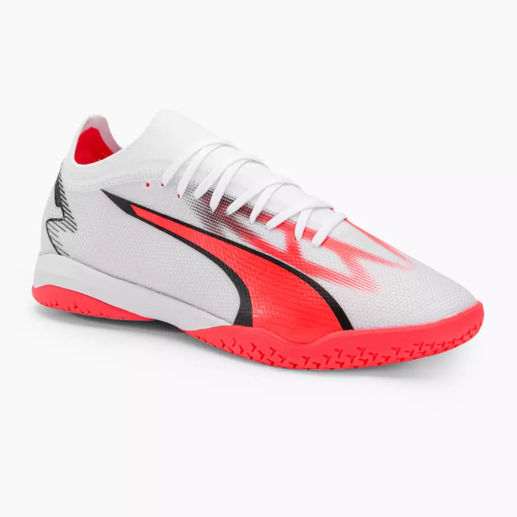 Футзалки PUMA Ultra Match IT puma white/puma black/fire orchid