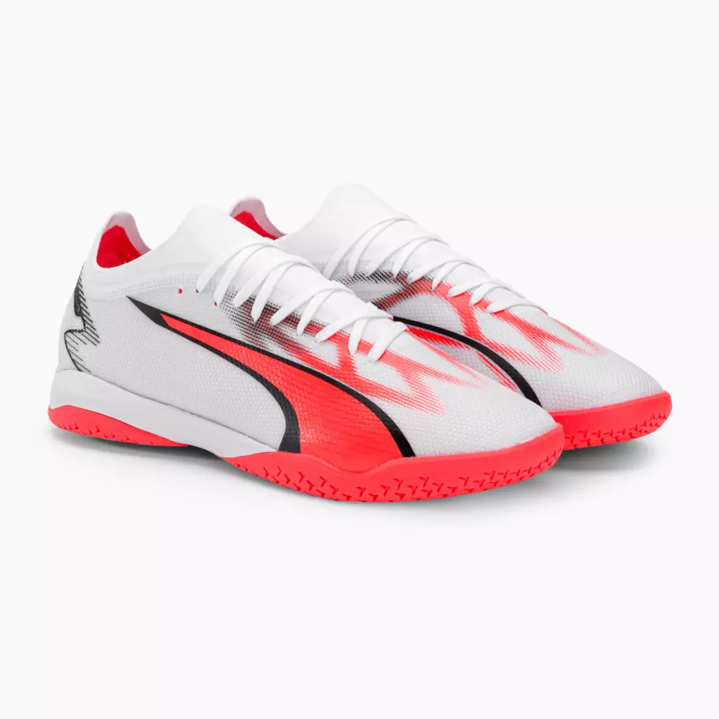 Футзалки PUMA Ultra Match IT puma white/puma black/fire orchid