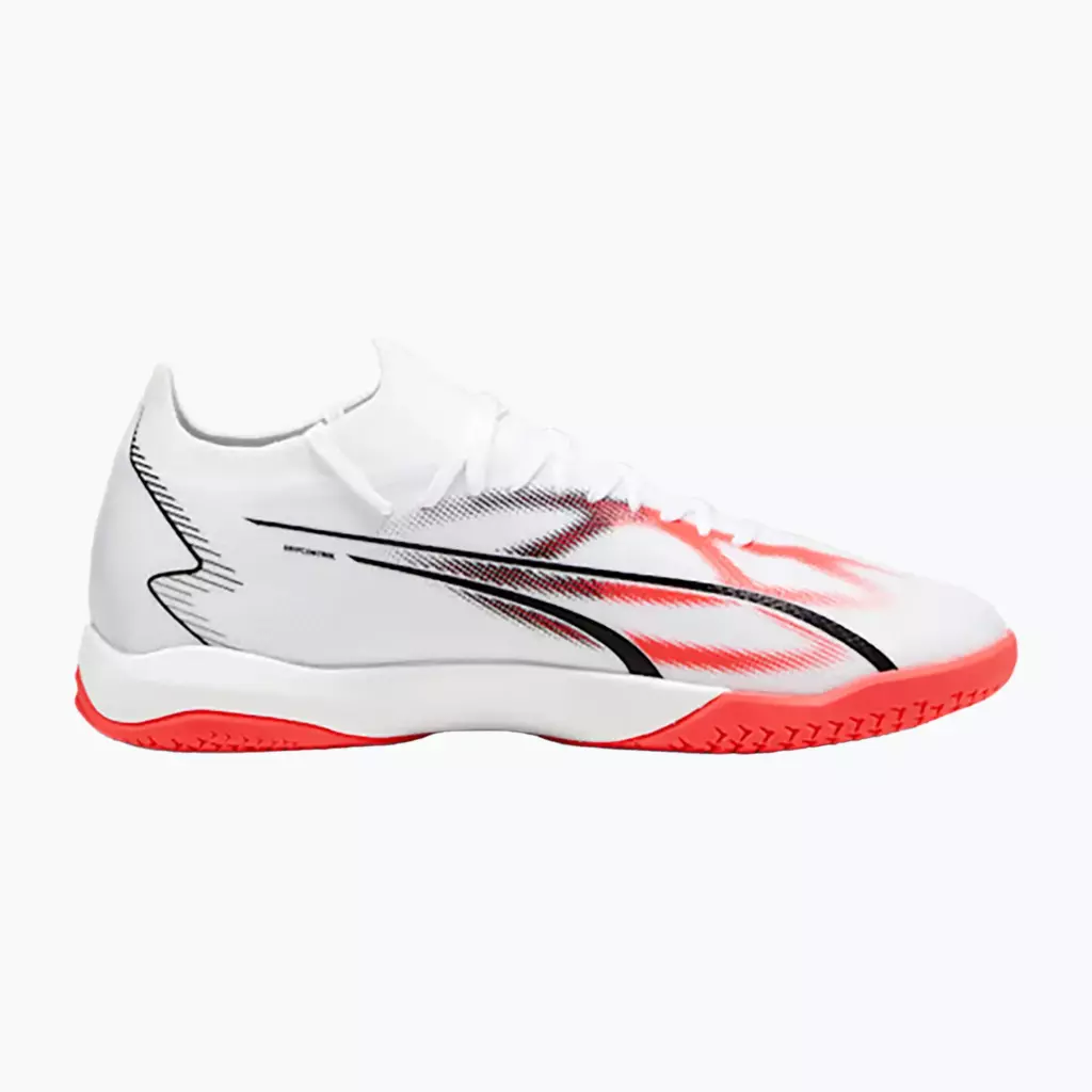 Футзалки PUMA Ultra Match IT puma white/puma black/fire orchid