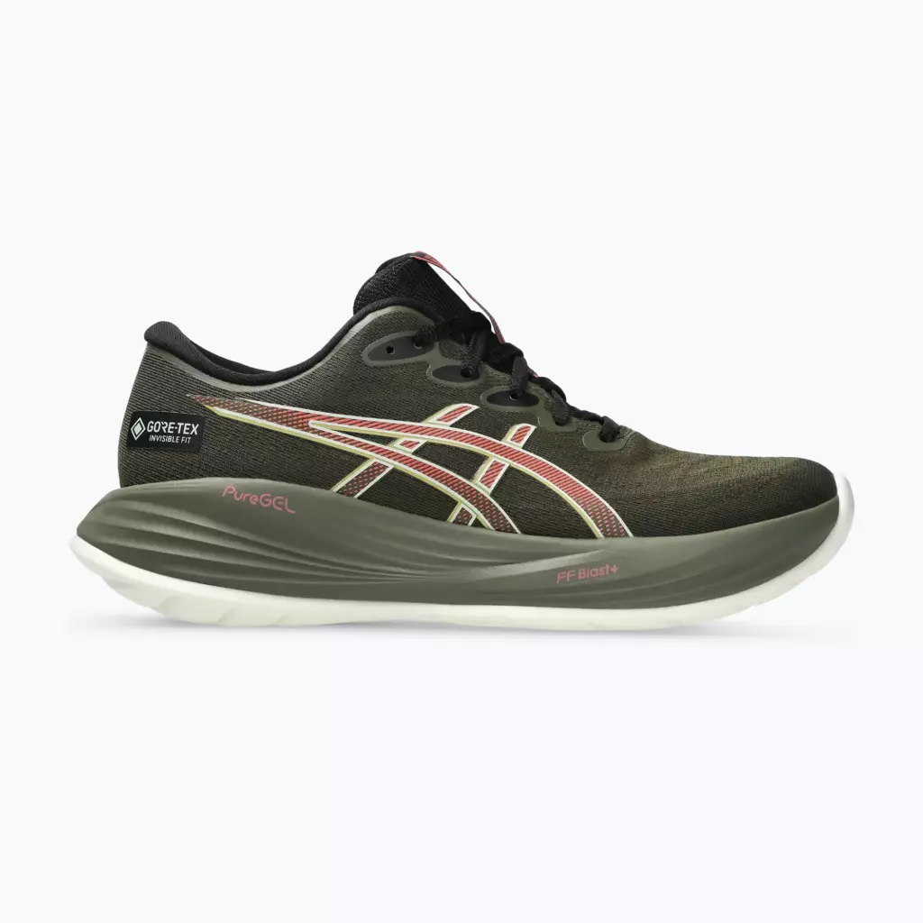 Женские Кроссовки для бега ASICS Gel-Cumulus 27 GTX brown stone/dark pink clay