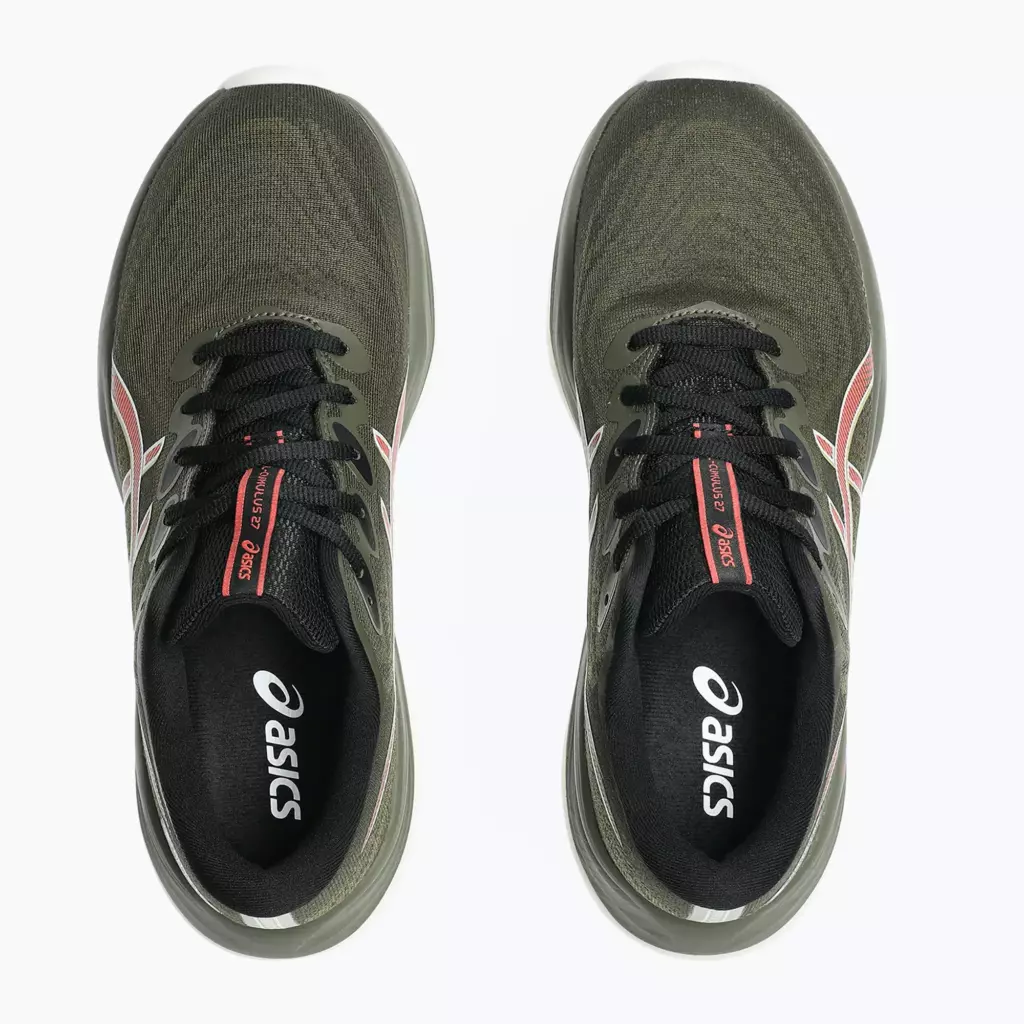 Женские Кроссовки для бега ASICS Gel-Cumulus 27 GTX brown stone/dark pink clay