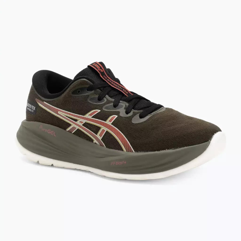 Женские Кроссовки для бега ASICS Gel-Cumulus 27 GTX brown stone/dark pink clay