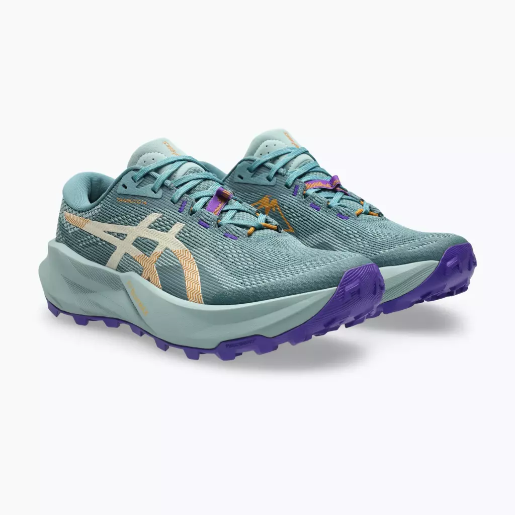 Женские Кроссовки для бега ASICS Trabuco 14 foggy teal/radiant amethyst