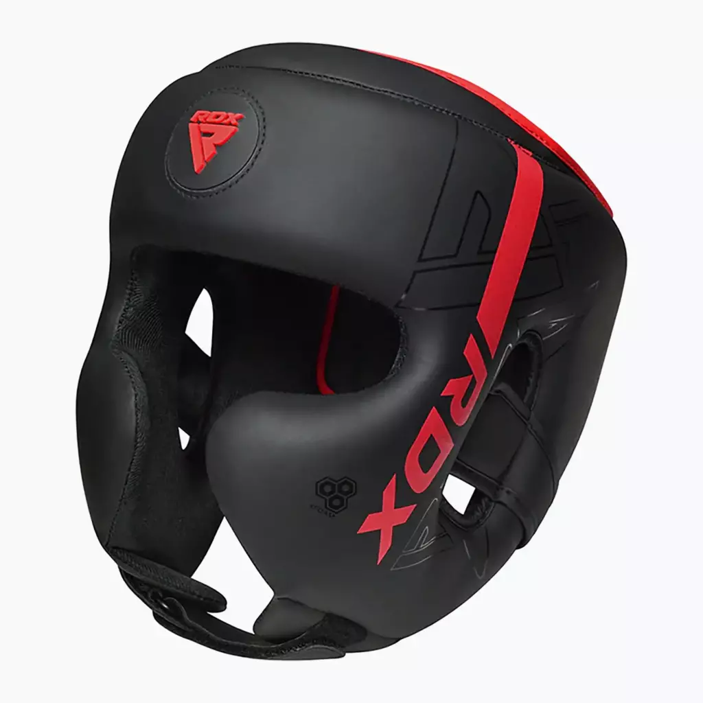 Боксёрский шлем RDX F6 красный