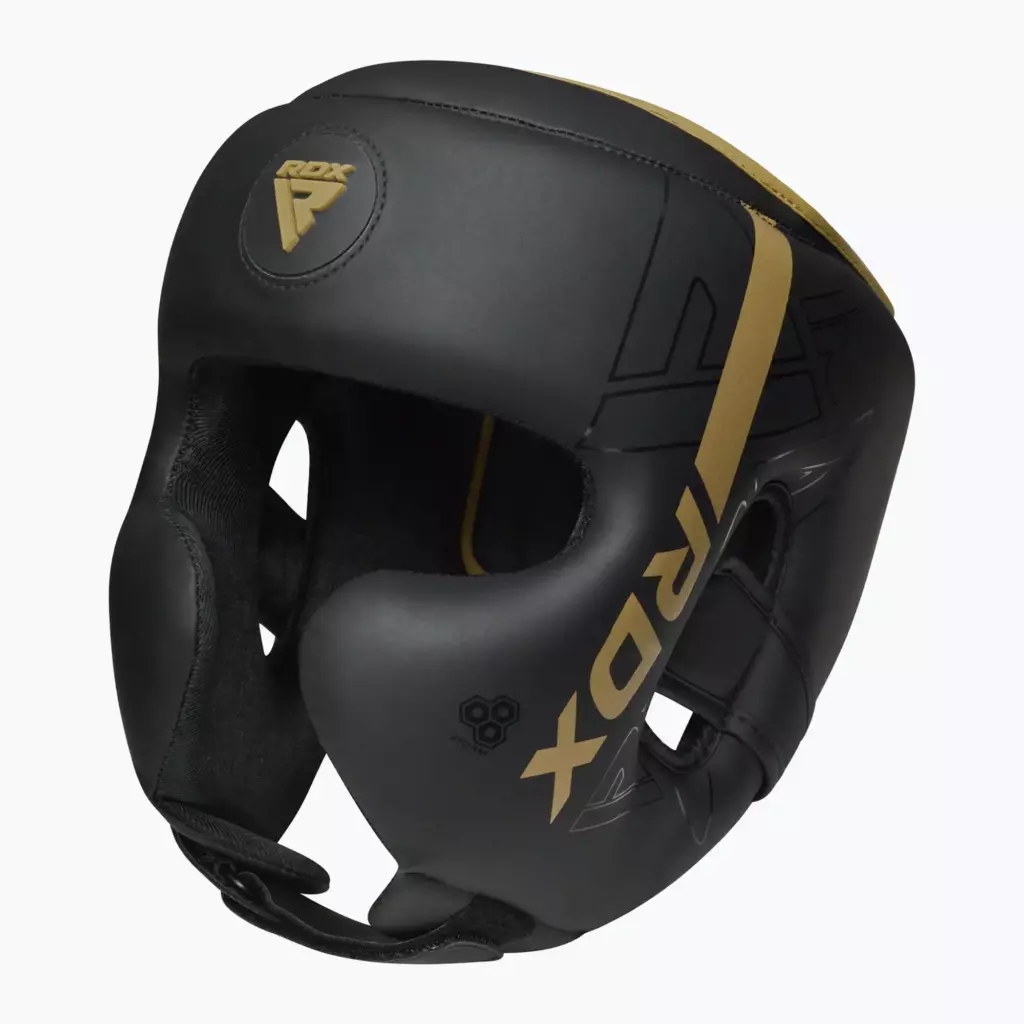 Боксёрский шлем RDX F6 золотой
