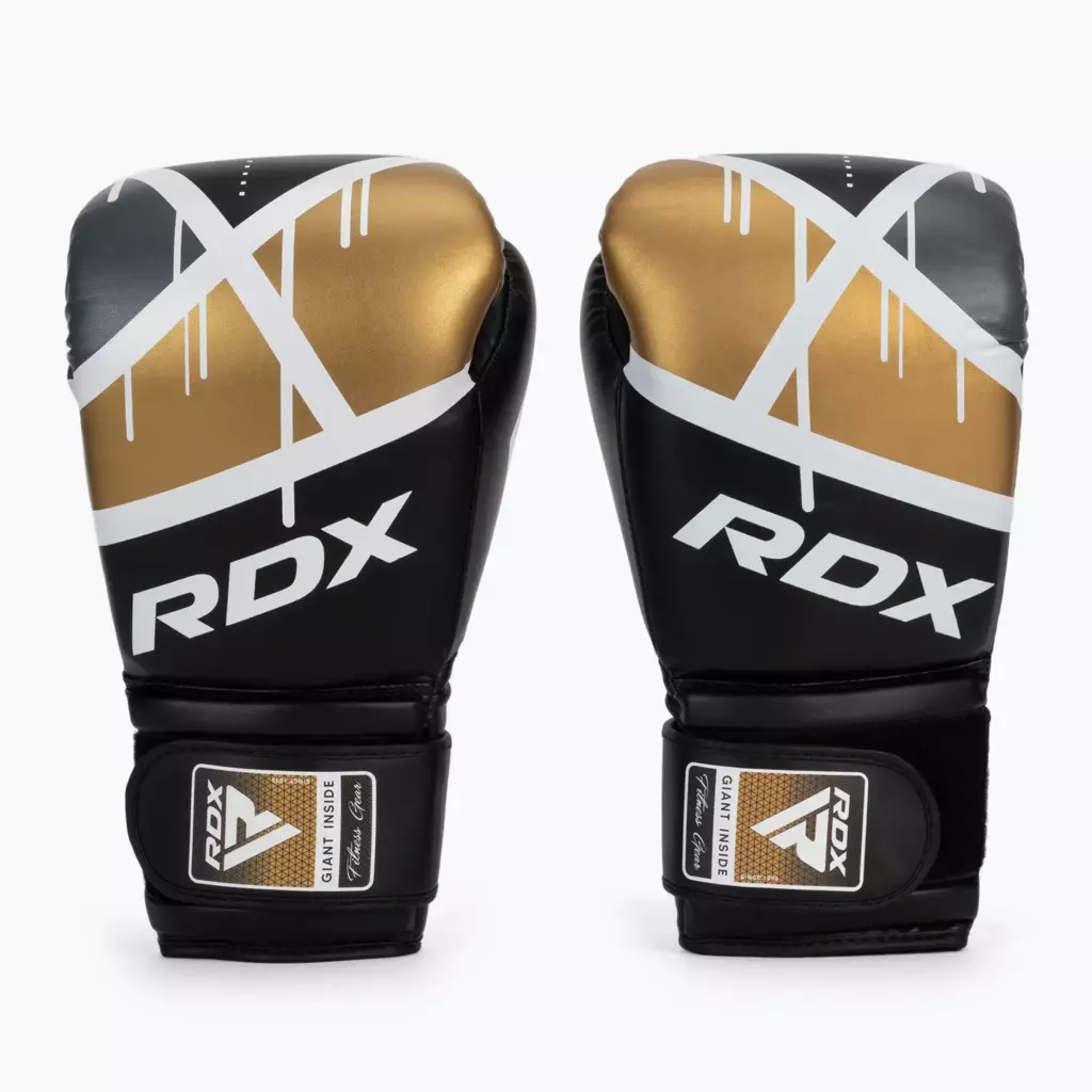 Боксёрские перчатки RDX BGR-F7 чёрно-золотые