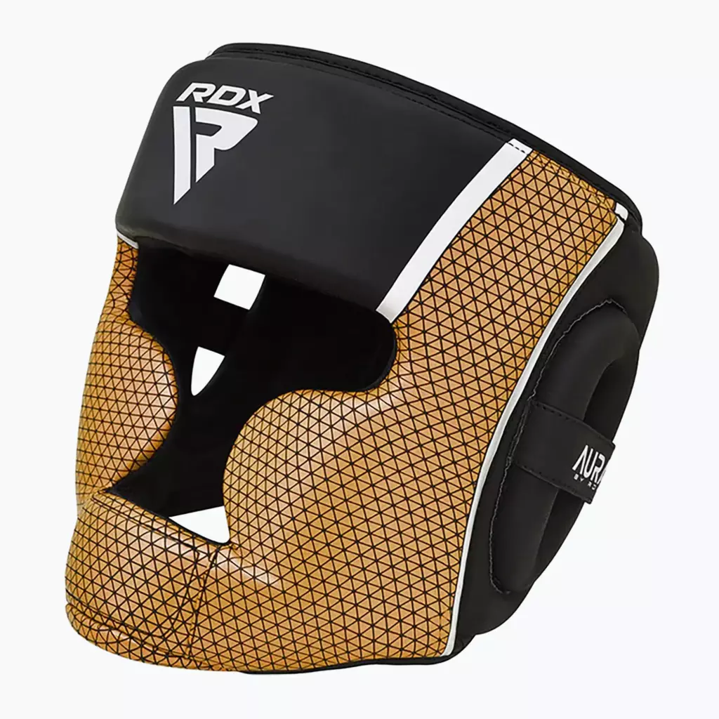 Боксёрский шлем RDX Head Guard Aura Plus T-17 golden