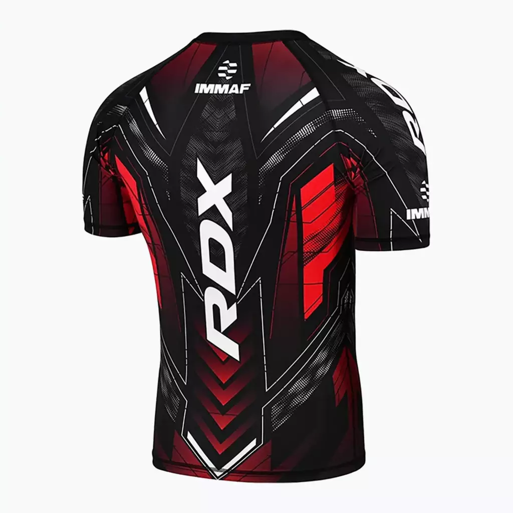 Компрессионая футболка RDX IMMAF Approved Half Sleeves Compression red