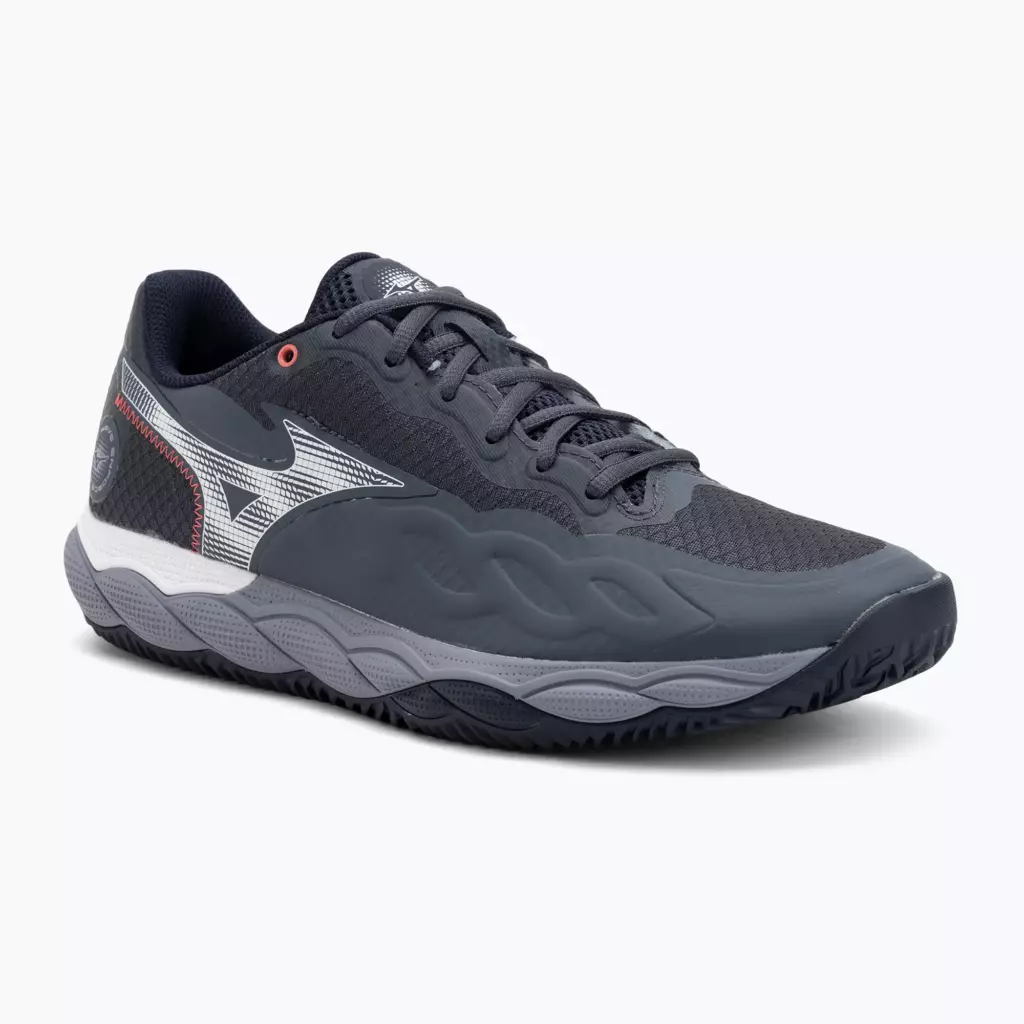 Теннисные кроссовки Mizuno Wave Enforce Court CC odyssey gray/white/blue granite
