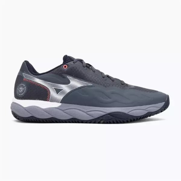 Теннисные кроссовки Mizuno Wave Enforce Court CC odyssey gray/white/blue granite