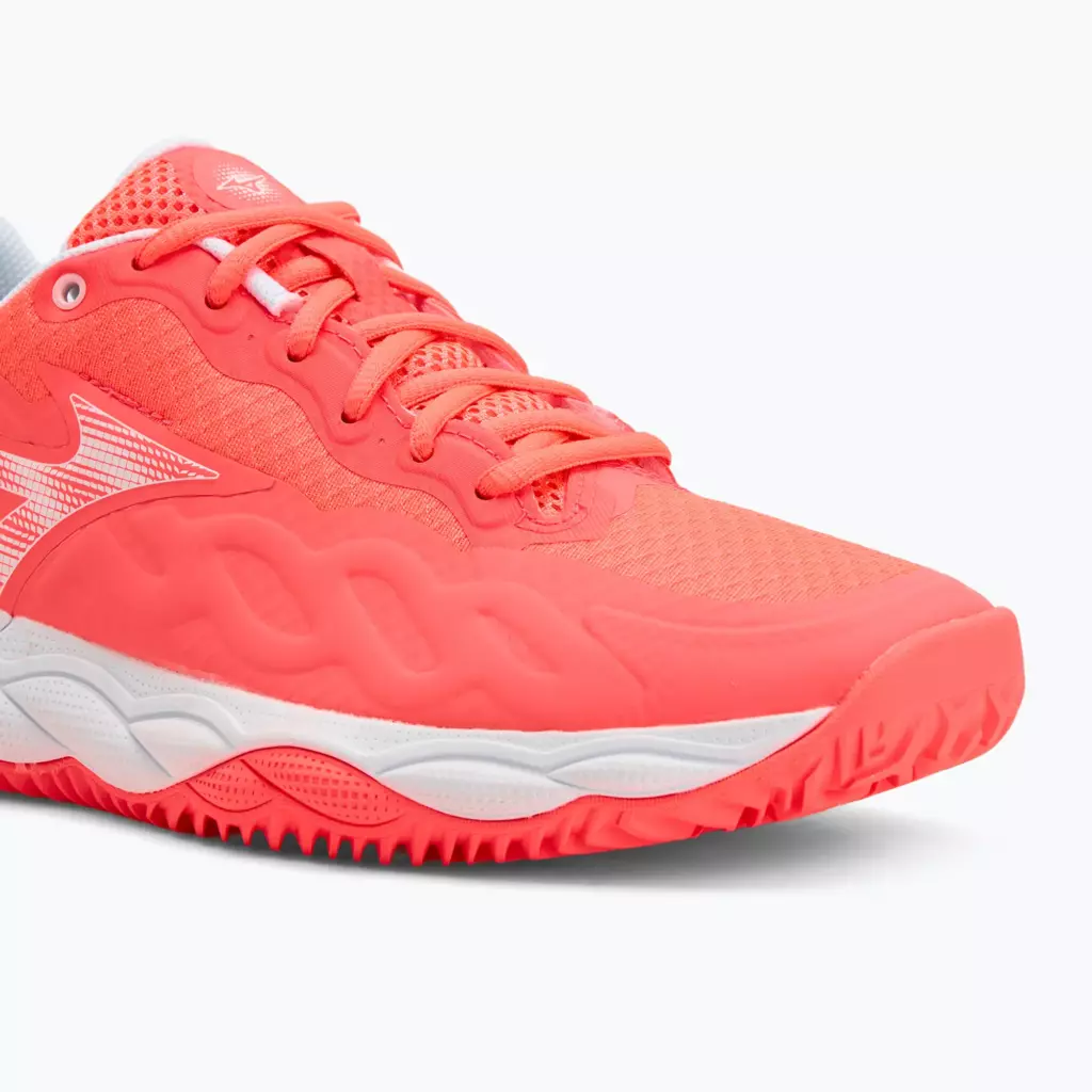 Женские Теннисные кроссовки Mizuno Wave Enforce Court CC W calypso coral/white/barely pink