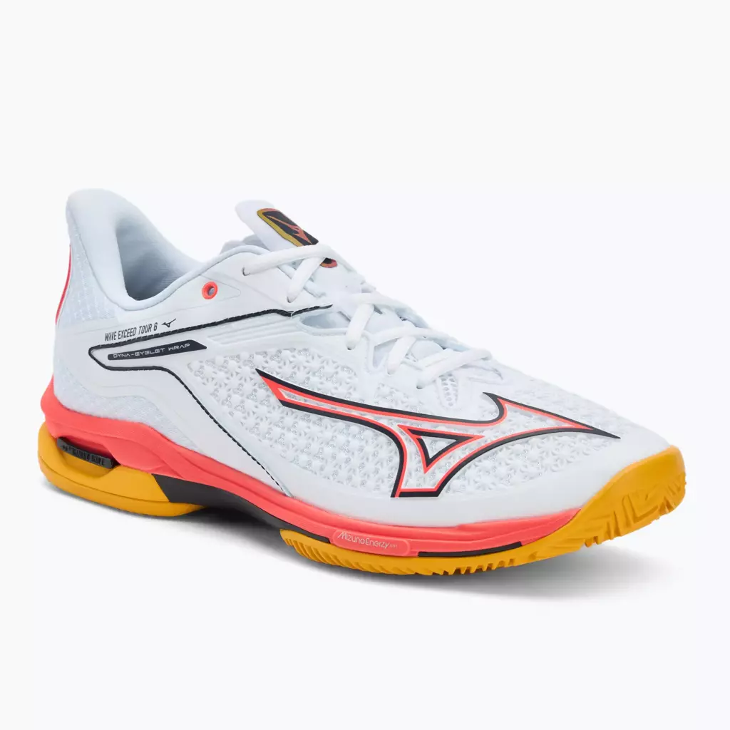 Теннисные Mizuno Wave Exceed Tour 6 CC white/baritone blue/fiery coral 2