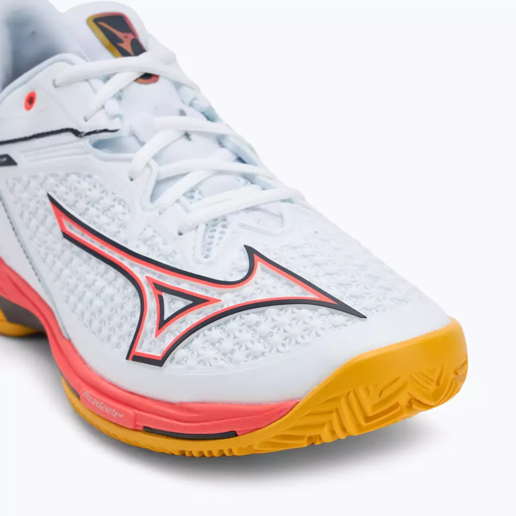 Теннисные Mizuno Wave Exceed Tour 6 CC white/baritone blue/fiery coral 2