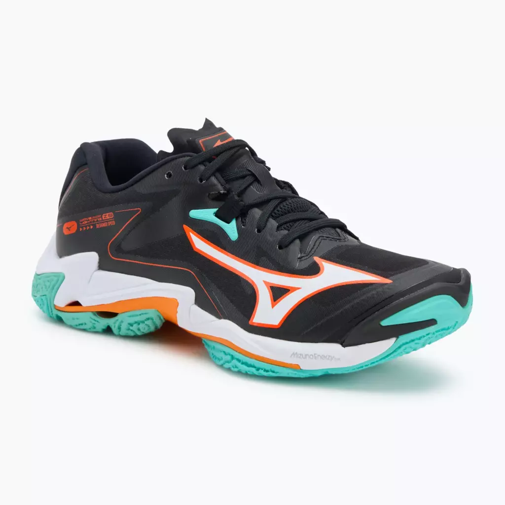Кроссовки волейбольные Mizuno Wave Lightning Z8 black/tangelo/ice green