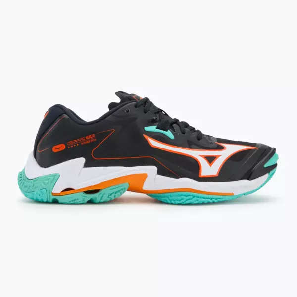 Кроссовки волейбольные Mizuno Wave Lightning Z8 black/tangelo/ice green